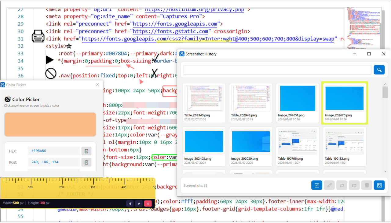 Annotation Tools — CaptureX Pro