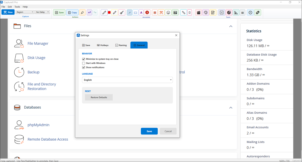 Settings & Languages — CaptureX Pro